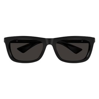 Bottega Veneta Grey Rectangular Unisex Sunglasses BV1328SA 001 58