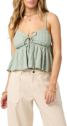 O'Neill Dellia Cutout Camisole in Desert Sage at Nordstrom, Size Xx-Large