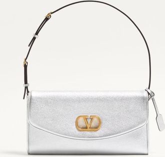 Valentino Garavani Valentino Garavani DeVain Small Shoulder Bag in Laminated Nappa Leather Wo