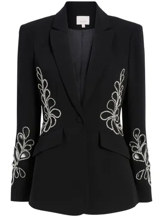 Cinq &agrave; Sept Cheyenne blazer - women - Polyester/Polyester/Triacetate - 6 - Black
