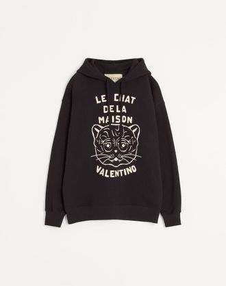 Valentino Cotton Sweatshirt With Le Chat De La Maison Patch