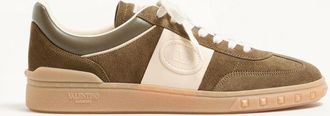 Valentino Garavani Upvillage Low Top Trainer In Split Leather And Calfskin Nappa Leather