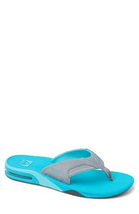Reef Fanning Flip Flop in Aqua Hydro at Nordstrom Rack, Size 10