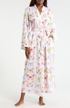 Kilo Brava Print Maxi Robe in Pastel Wings at Nordstrom, Size Xx-Large