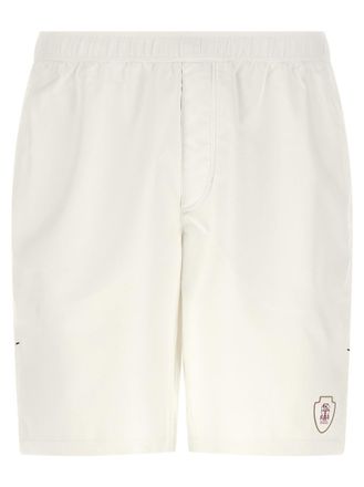Brunello Cucinelli Off White Logo Shorts