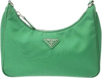 Prada Pre-owned Mini Bags, female, Green, Size: ONE SIZE Pre-owned 1Bh204 Shoulder bag