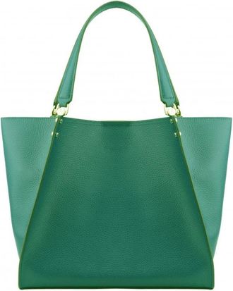 Pourchet Grand sac - Dames - Shoppers - Groen - ONE Size - Leer - Tassen