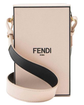 Fendi Black Leather Vertical Box Shoulder Bag (Authentic Pre-Loved)