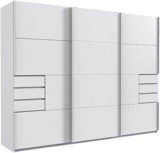 Wimex Schwebetürenschrank »Saigon, mit kompletter Innenausstattung, Made in Germany« Kleiderschrank 3-türig, 270cm breit, mit 6 praktischen Aussenschubladen