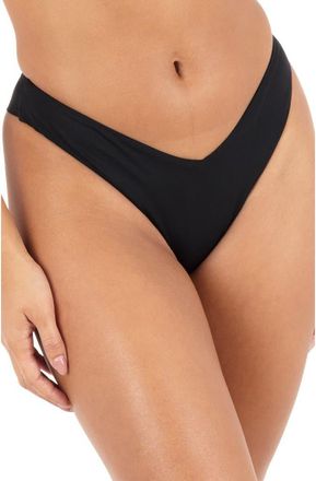 Hurley V-Front Skimpy Bikini Bottoms in Black at Nordstrom, Size X-Large