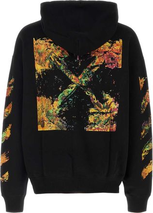 Off-white Mens Black Cotton Sweatshirt Exterior: Felpe Sweater