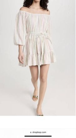 Apiece Apart Tilton Tiered Mini In Lurex Stripe