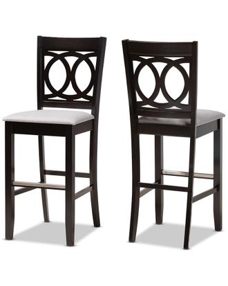 Baxton Studio Carson 2-Piece Bar Stool Set