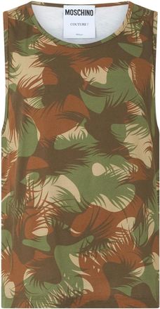 Moschino Zomer Camouflage Tanktop - Heren - Tops zonder mouwen - Veelkleurig - L - Katoen - Tops