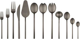 Mepra Due Flatware Set - 67 Pieces in Ice Black Gold at Nordstrom