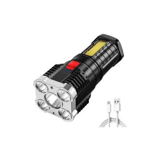 OEM Linterna Port&aacute;til Led Cob Recargable Por Usb, Resistente Al Agua Y Multifuncional, Ideal Para Senderismo, Uso Nocturno, Pesca Y Aventuras