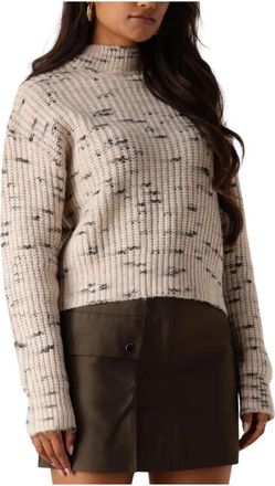 Aaiko Dames Truien vesten Milou Spacedye Wo 400 - Dames - Coltruien - Beige - XL - Truien & Vesten