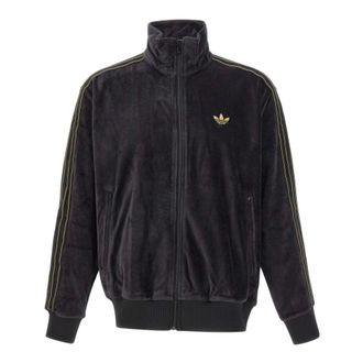 adidas Firebird Velour Track Top - Heren - Sport - Zwart - Maat: M Katoen