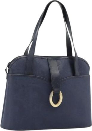 Dior Pre-owned Vintage Trotter Hand Bag - Dames - Vintage Handtas - Blauw - ONE Size - Leer - Vintage
