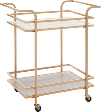 Safavieh Lameris 2 Tier Bar Cart With Handle