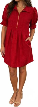 Jade Yoga Puff Sleeve Dress In Wine
