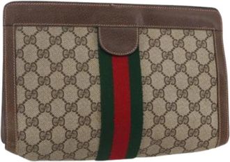 Gucci Pre-owned Clutches, female, Beige, Size: ONE SIZE Pre-owned Plastic Clutch