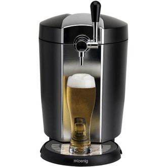 H.Koenig Hkoenig - H. Koenig Bw1778 Tirador De Cerveza Con Refrigeraci&oacute;n Para Todos Los 5 L Universal Barriles, 65 W, Color Negro [clase De Eficiencia Energ&eacute;ti