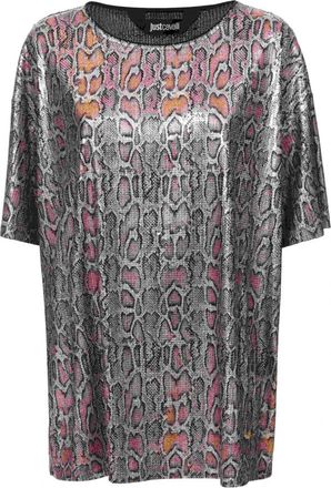 Just Cavalli T-shirts en Polos - Dames - T-shirts - Bruin - XS - Tops