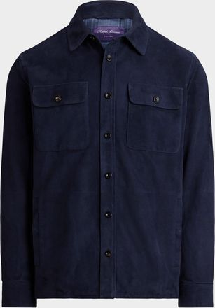 Ralph Lauren Purple Label Men & apos;s Calloway Suede Shirt Jacket