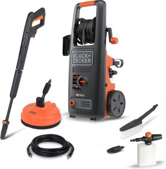 Black+Decker Black+decker Hidrolimpiadora De Alta Presi&oacute;n Bxpw2600dssp, Para Coches Y Exteriores Del Hogar, Con Doble Velocidad, Limpiador De Superf&iacute;cies Y Cepillo