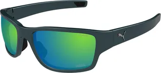 Puma PU0482S Polarized 003 Mens Sunglasses Green Size 62 - Free RX Lenses - Free RX Lenses