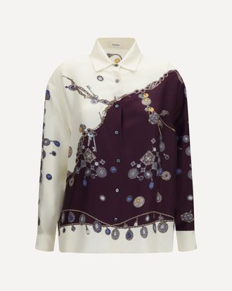 Versace Printed silk Shirt Female 40