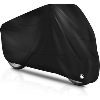 OEM Ideal Para Usar Como Funda Protectora, Impermeable Y Resistente A Los Rayos Uv, Funda Para Motocicleta De Poli&eacute;ster 210d, 245 X 105 X 125 Cm, Color Ne