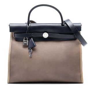 Herm&egrave;s Pre-owned Hermes Toile Herbag Zip 31 Ladies A