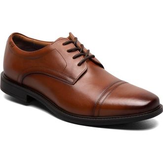 Nunn Bush Baxter Cap Toe Derby - Wide Width Available in Cognac at Nordstrom Rack, Size 8