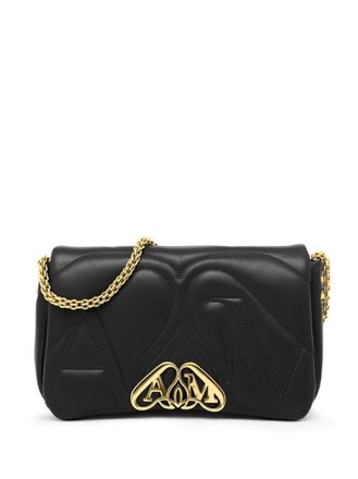 Alexander McQueen Black Seal Medium Shoulder Bag