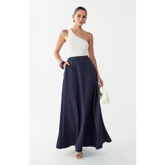 Willa Isla Maxi Skirt in Navy Blue at Nordstrom, Size 10