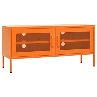 vidaXL Vidaxl - Mueble Para Tv De Acero Naranja 105x35x50 Cm
