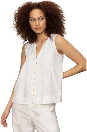Sanctuary The Harmony Tank Top Womens Clothing White : LG (US 10-12), Linen/Viscose