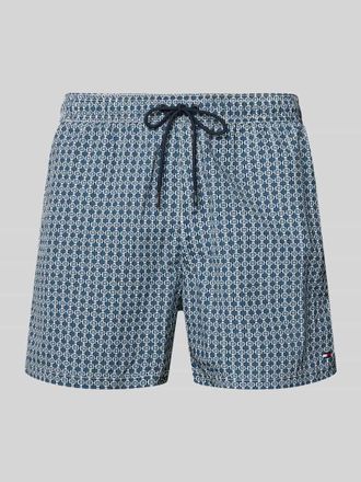 Tommy Hilfiger Badehose mit Allover-Muster in Dunkelblau, Gr&ouml;&szlig;e M