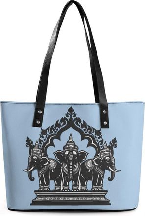 Generic Three Elephants Laos Tote Bags for Women Cute Shoulder Purses Handbags