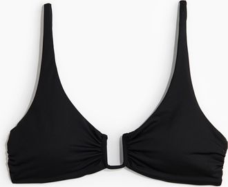 H&M Wattiertes Bikinitop - Schwarz