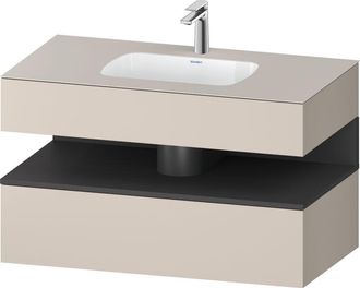 Duravit Qatego Lavabo Encastrado Con Base De Lavabo Consola, - Duravit