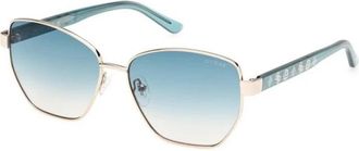 Guess Josey Butterfly Peony Zonnebril - Dames - Zonnebrillen - Geel - 56 MM - Accessoires