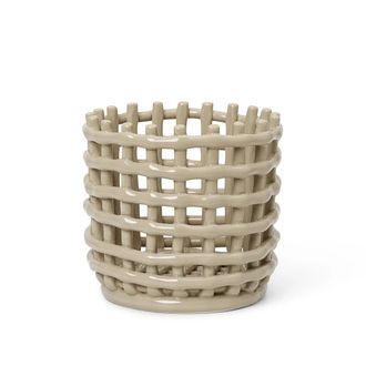 Ferm Living Keramik Korb, klein, cashmere