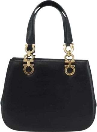 Ferragamo Pre-owned Gancini Handtas - Dames - Vintage Handtas - Zwart - ONE Size - Leer - Vintage