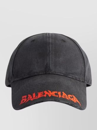Balenciaga casual cap curved brim distressed detailing