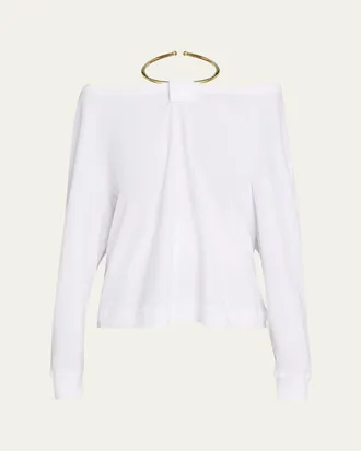 Darkpark Erin Necklace Off-The-Shoulder Top