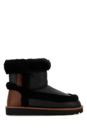 Chlo&eacute; Black Shearling Dolcie Ankle Boots