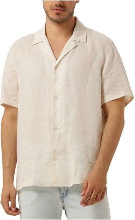 Drykorn Casual overhemd Bijan_2 126004 - Heren - Korte mouwen Overhemden - Beige - XL - Linnen - Overhemden